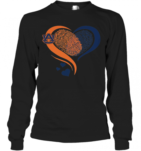 Heart DNA Auburn Tigers Football T-Shirt Long Sleeved T-shirt 