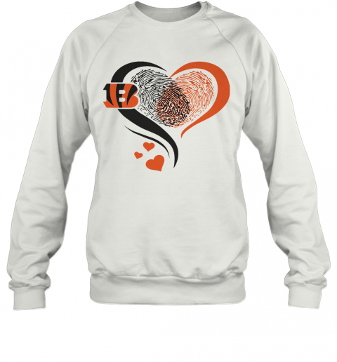 Heart Fingerprint Cincinnati Bengals Rugby T-Shirt Unisex Sweatshirt