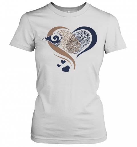 Heart Fingerprint Los Angeles Rams T-Shirt Classic Women's T-shirt