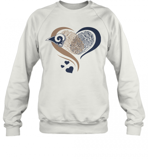 Heart Fingerprint Los Angeles Rams T-Shirt Unisex Sweatshirt
