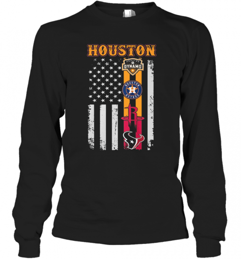 Houston Astros Dynamo American T-Shirt Long Sleeved T-shirt 