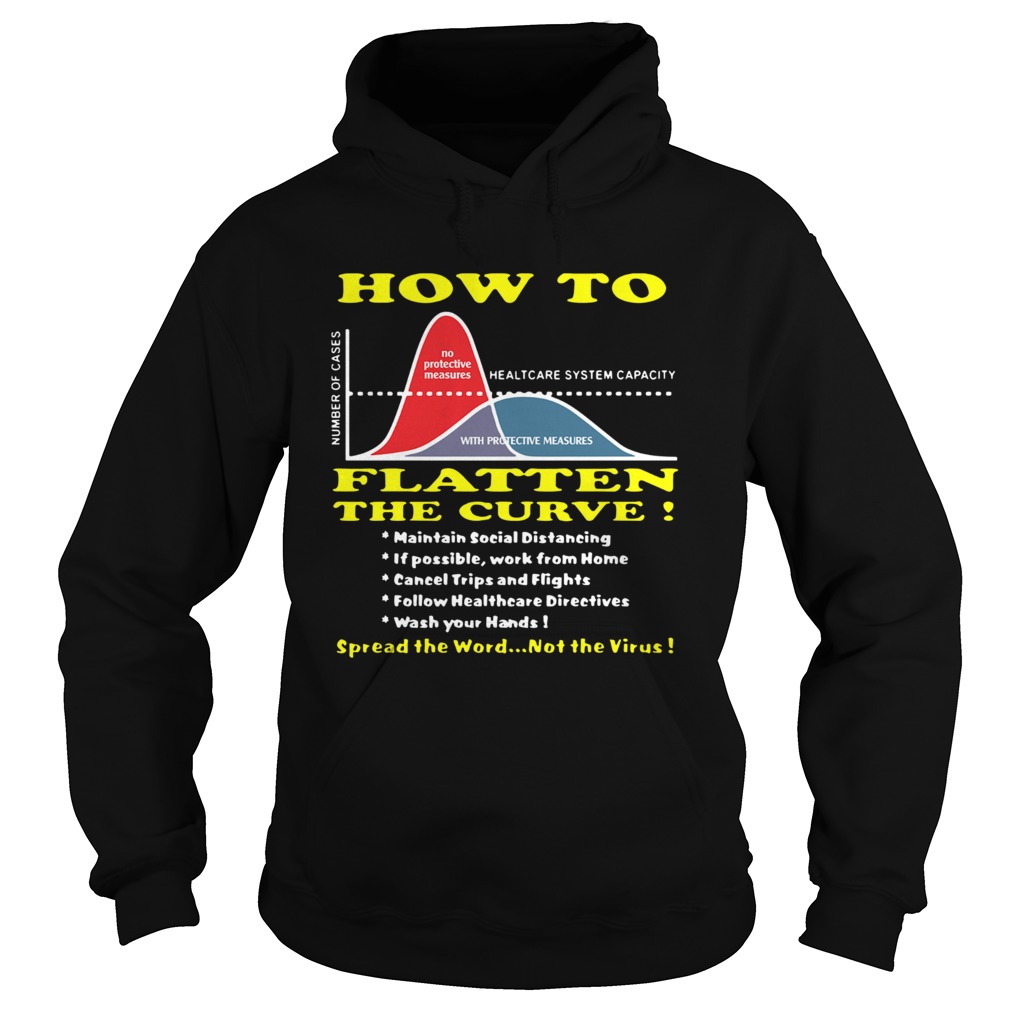 How to flatten the curve spread the word not the virus Hoodie