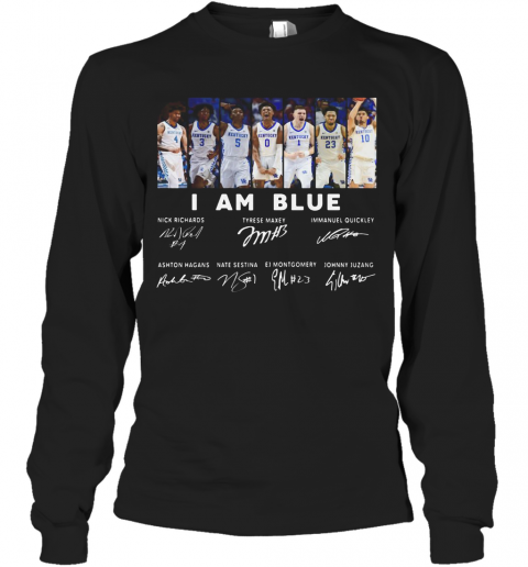 I Am Blue Kentucky Wildcats Signature T-Shirt Long Sleeved T-shirt 