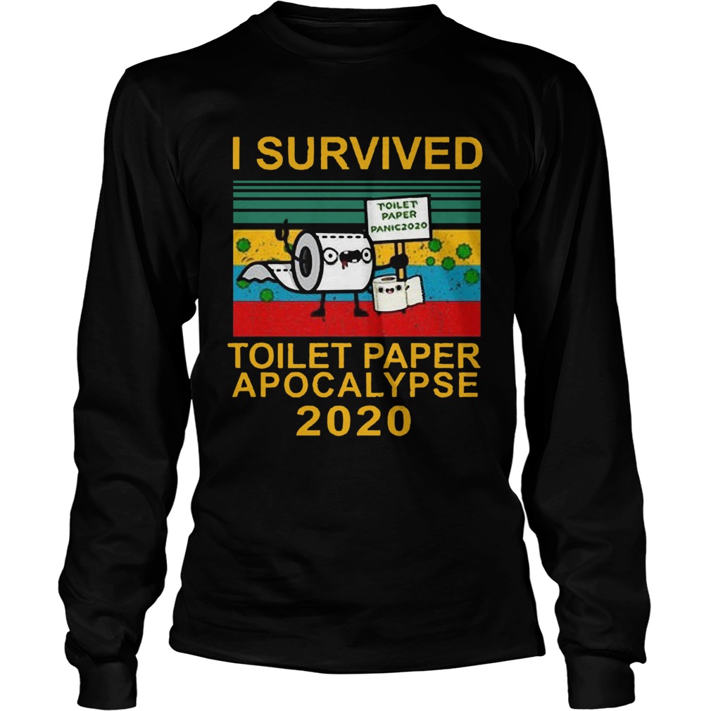 I Survived Toilet Paper Apocalypse Vitage Long Sleeve
