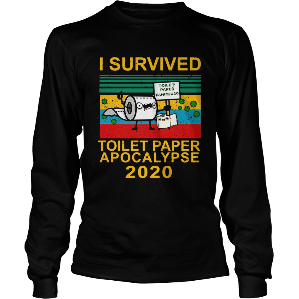 I survived toilet paper apocalypse 2020 vintage Long Sleeve