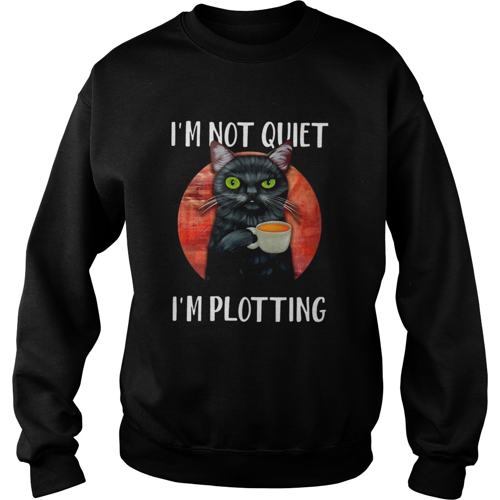 Im Not Quiet Im Plotting Funny Cat Sweatshirt