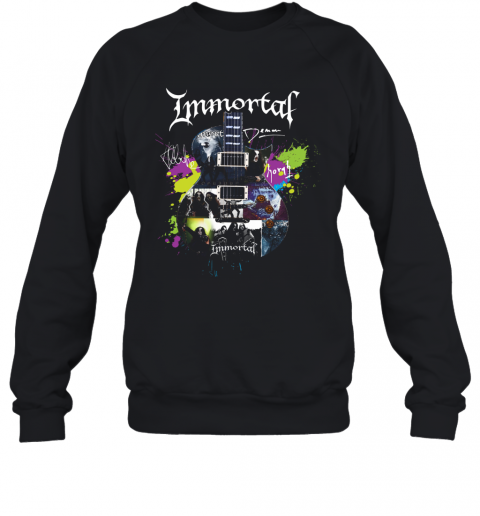 Immortal Guitar Signatures T-Shirt Unisex Sweatshirt