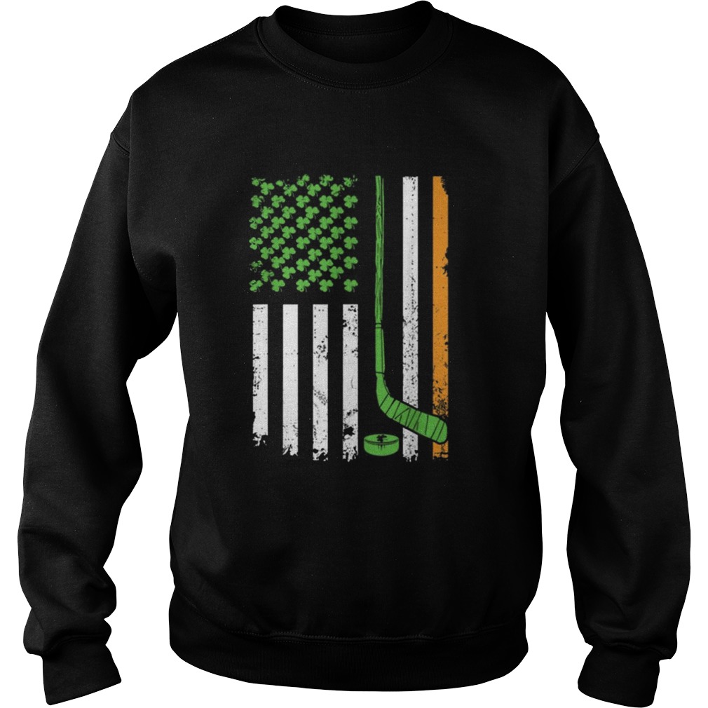 Irish American Hockey Flag Hockey St Patricks Sweatshirt