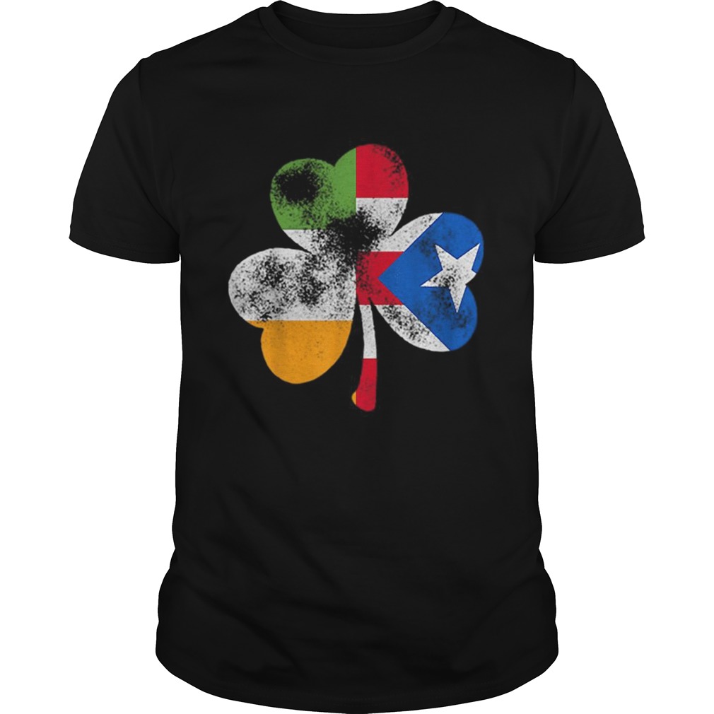 Irish Puerto Rican Shamrock Puerto Rico Flag St Patricks Day shirt