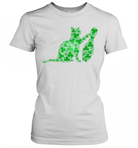 Irish Shamrock Cat Play Bowling Saint St.Patrick'S T-Shirt Classic Women's T-shirt