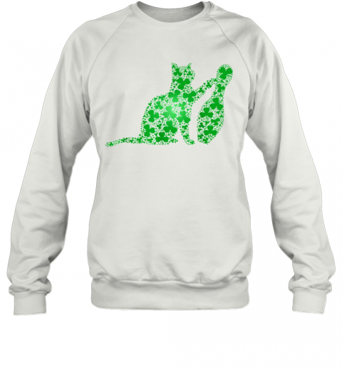Irish Shamrock Cat Play Bowling Saint St.Patrick'S T-Shirt Unisex Sweatshirt
