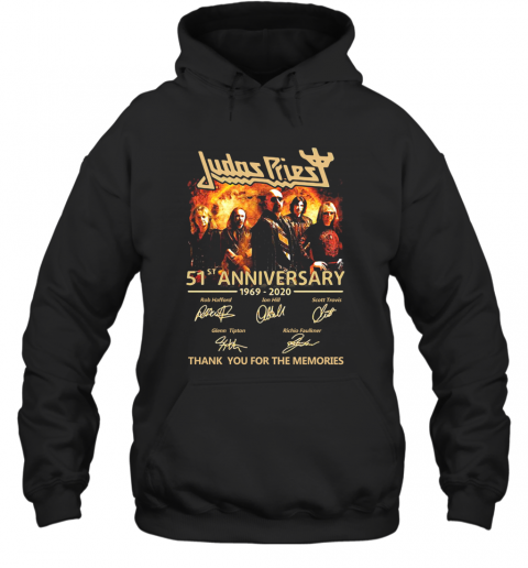Judas Priest 51St Anniversary 1969 2020 Signatures Thank You For The Memories T-Shirt Unisex Hoodie