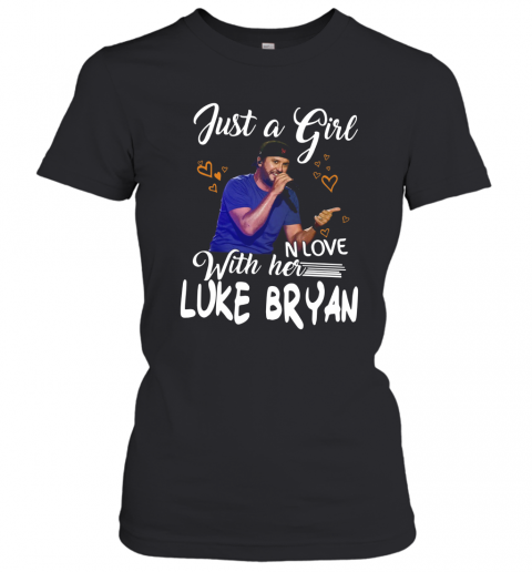Just A Girl In Love With Her Luke Bryan T-Shirt Classic Women's T-shirt