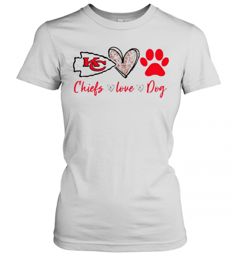 Kansas City Chiefs Love Dog T-Shirt Classic Women's T-shirt