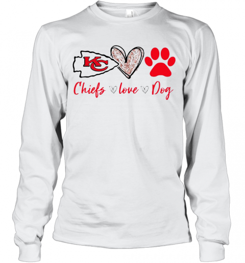 Kansas City Chiefs Love Dog T-Shirt Long Sleeved T-shirt 