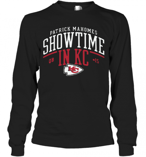 Kansas City Chiefs Patrick Mahomes Showtime In KC T-Shirt Long Sleeved T-shirt 