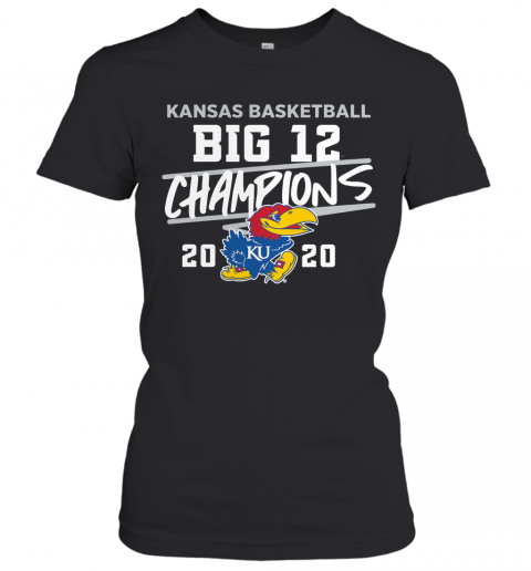 Kansas Jayhawks 2020 Big 12 Basketball Champions T-Shirt Classic Women's T-shirt