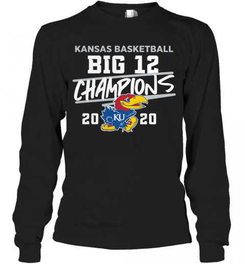 Kansas Jayhawks 2020 Big 12 Basketball Champions T-Shirt Long Sleeved T-shirt 
