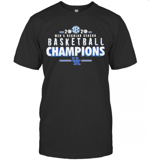 Kentucky Wildcats 2020 Sec Men'S Regular Season Basketball Champions T-Shirt