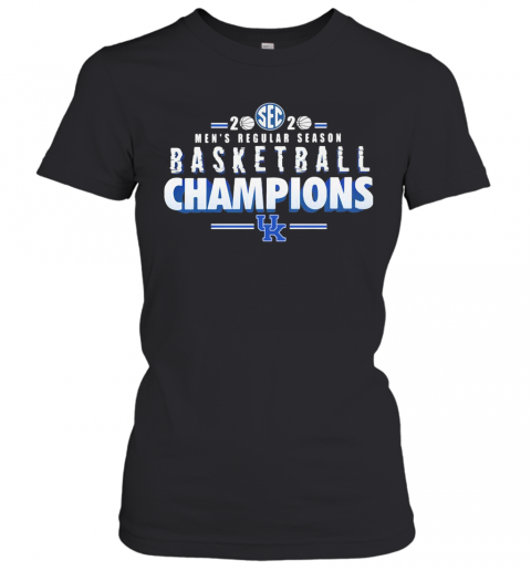Kentucky Wildcats 2020 Sec Men'S Regular Season Basketball Champions T-Shirt Classic Women's T-shirt