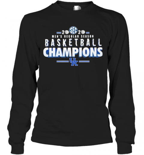 Kentucky Wildcats 2020 Sec Men'S Regular Season Basketball Champions T-Shirt Long Sleeved T-shirt 