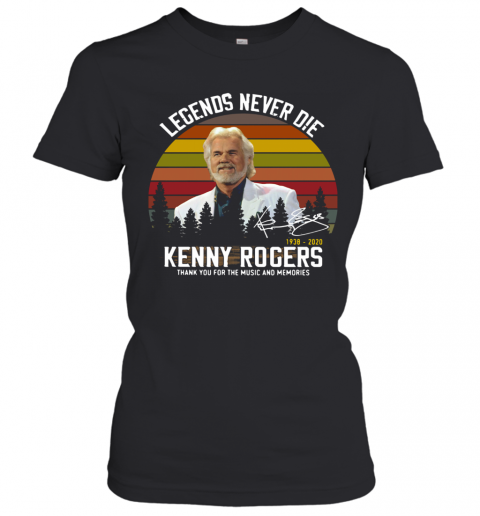 Legends Never Die Kenny Rogers Thank You For The Music And Memories Vintage T-Shirt Classic Women's T-shirt