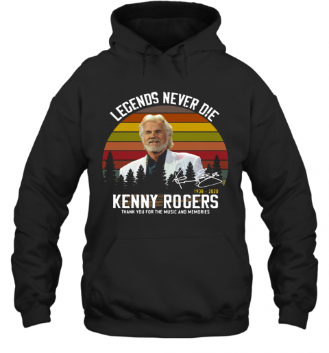 Legends Never Die Kenny Rogers Thank You For The Music And Memories Vintage T-Shirt Unisex Hoodie