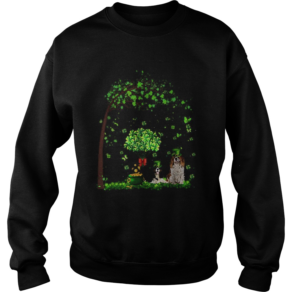 Leprechaun Cavalier King Charles Spaniel Tree Patricks Day Sweatshirt