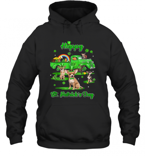 Leprechaun Driving Truck Chihuahua St Patricks Day T-Shirt Unisex Hoodie