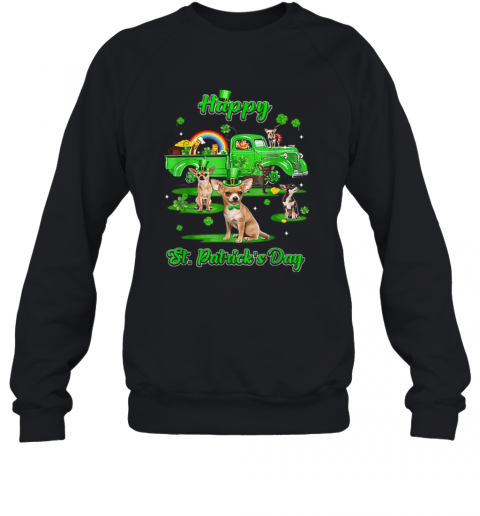 Leprechaun Driving Truck Chihuahua St Patricks Day T-Shirt Unisex Sweatshirt