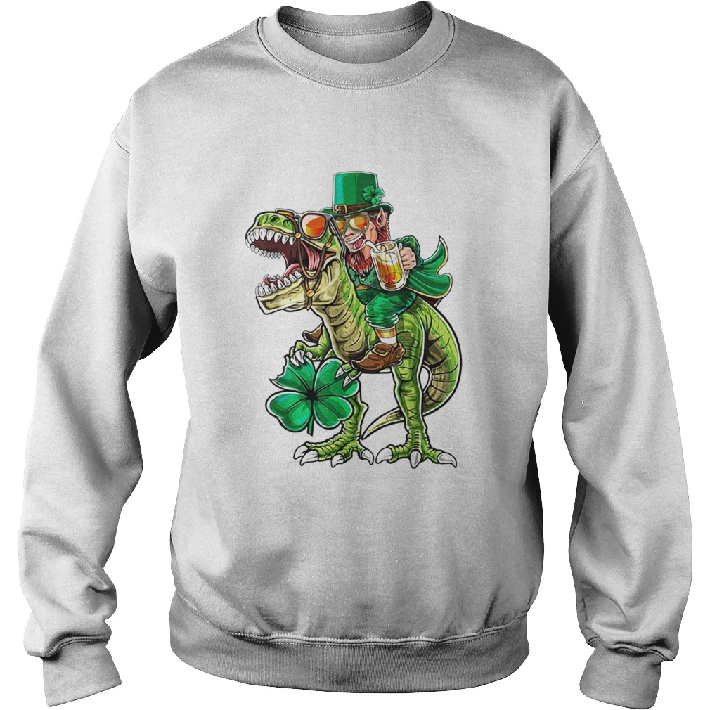 Leprechaun T Rex Dinosaur Beer Drinking St Patricks Day Sweatshirt