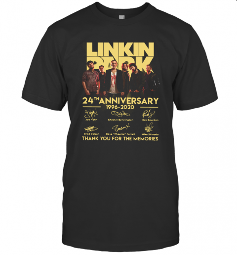 Linkin Park 24Th Anniversary 1962 2020 Thank You For The Memories T-Shirt