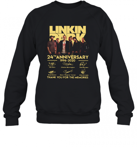 Linkin Park 24Th Anniversary 1962 2020 Thank You For The Memories T-Shirt Unisex Sweatshirt