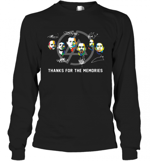 Linkin Park Thank You For The Memories Signatures T-Shirt Long Sleeved T-shirt 