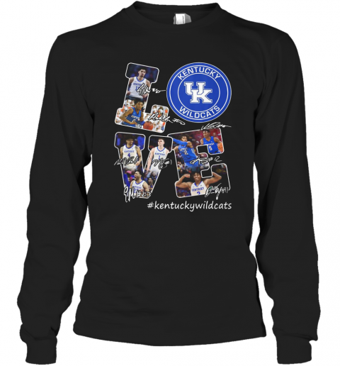 Love Kentucky Wildcats Signature T-Shirt Long Sleeved T-shirt 