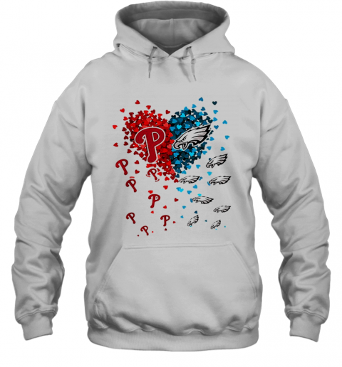 Love Philadelphia Phillies Philadelphia Eagles Tiny Hearts Shape T-Shirt Unisex Hoodie