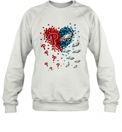 Love Philadelphia Phillies Philadelphia Eagles Tiny Hearts Shape T-Shirt Unisex Sweatshirt