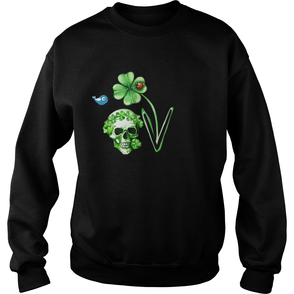 Love Skull Shamrock bird Sweatshirt