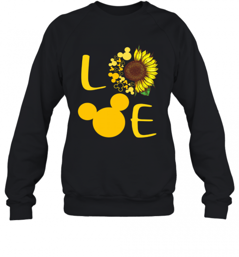 Love Sunflower Mickey Mouse T-Shirt Unisex Sweatshirt