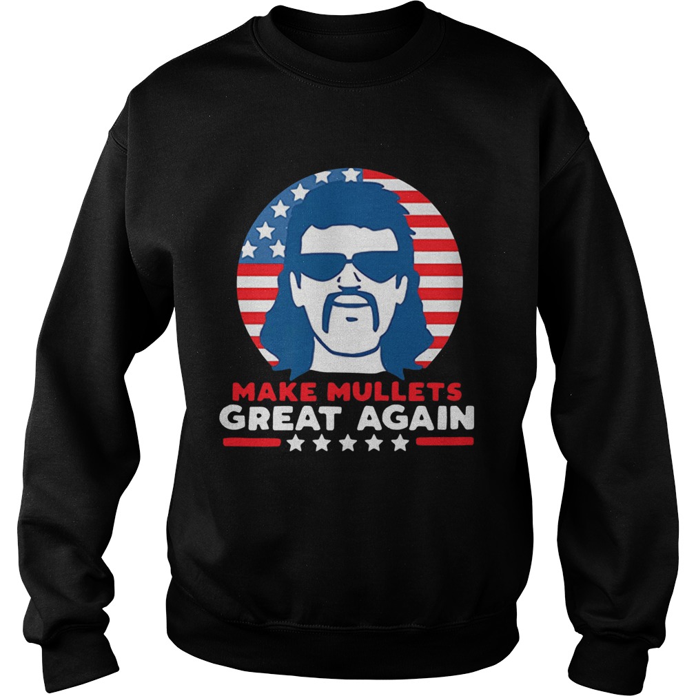 Make Mullets Great Again Vintage 80s Hair Party USA Dark Sweatshirt