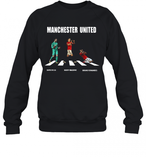 Manchester United Player Abbey Road David Degea Bruno Fernandes T-Shirt Unisex Sweatshirt