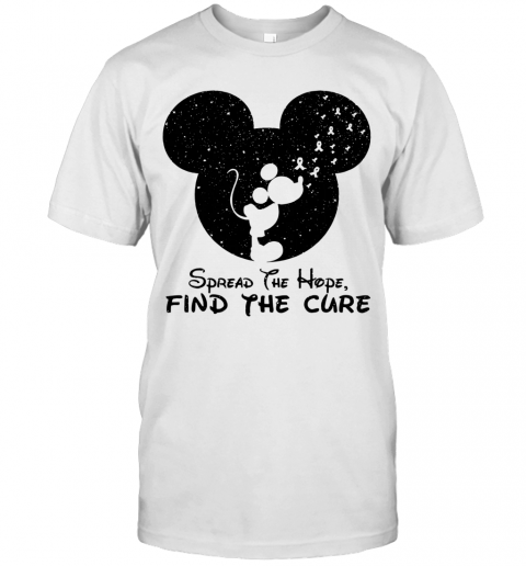 Mickey Breast Cancer Awareness Spread The Hope Find The Cure T-Shirt