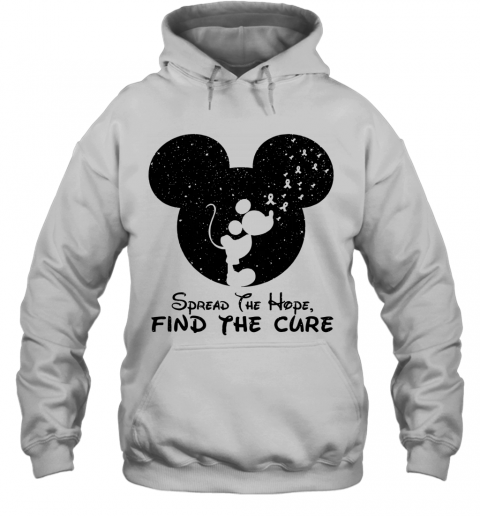 Mickey Breast Cancer Awareness Spread The Hope Find The Cure T-Shirt Unisex Hoodie