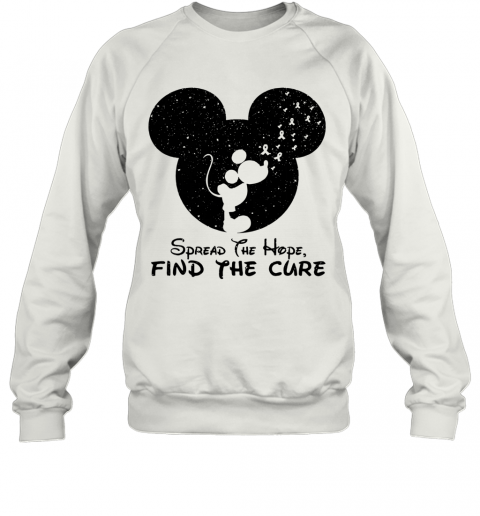 Mickey Breast Cancer Awareness Spread The Hope Find The Cure T-Shirt Unisex Sweatshirt