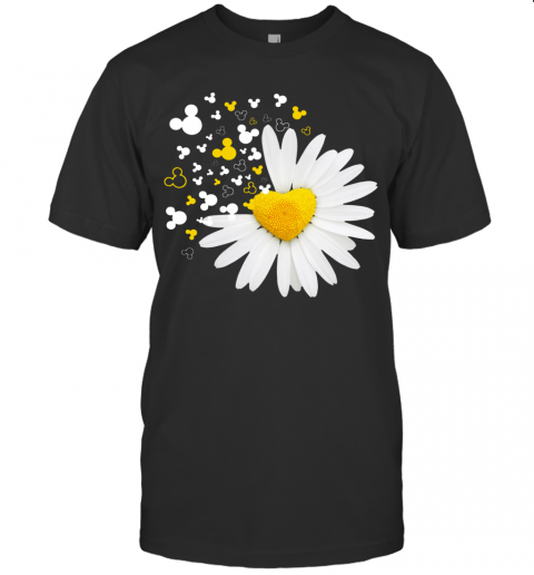 Mickey Head Oxeye Daisy Flower T-Shirt