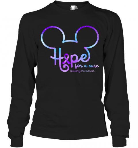 Mickey Hope For A Cure Epilepsy Awareness T-Shirt Long Sleeved T-shirt 