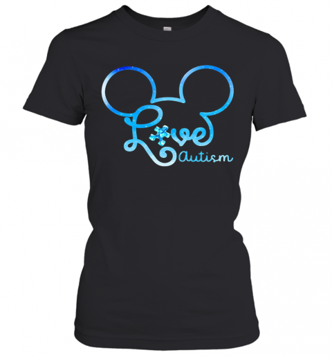 Mickey Mouse Love Autism T-Shirt Classic Women's T-shirt