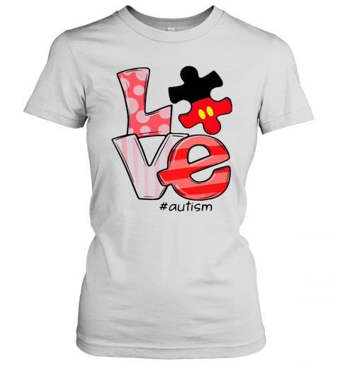 Mickey Mouse Love Autism T-Shirt Classic Women's T-shirt