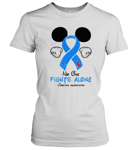 Mickey Mouse No One Fights Alone Diabetes Awareness T-Shirt Classic Women's T-shirt