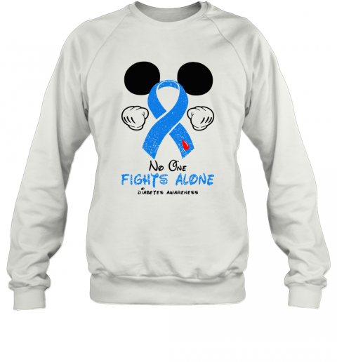 Mickey Mouse No One Fights Alone Diabetes Awareness T-Shirt Unisex Sweatshirt